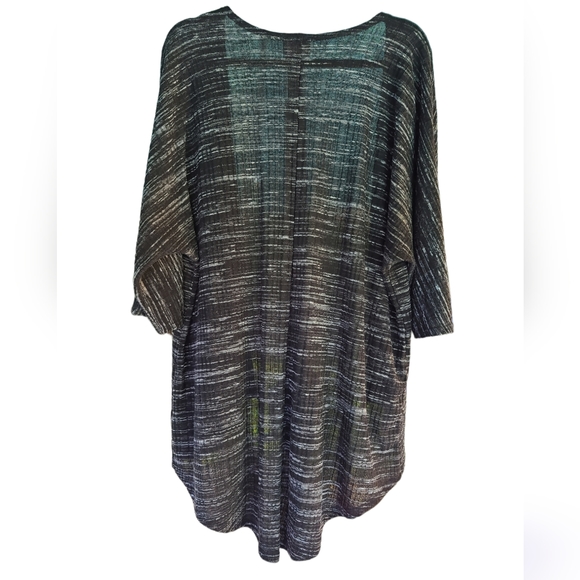 LLR LuLaRoe Black Gray & White Open Cardigan M - Picture 2 of 5